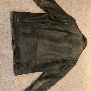John Varvatos leather motorcycle jacket